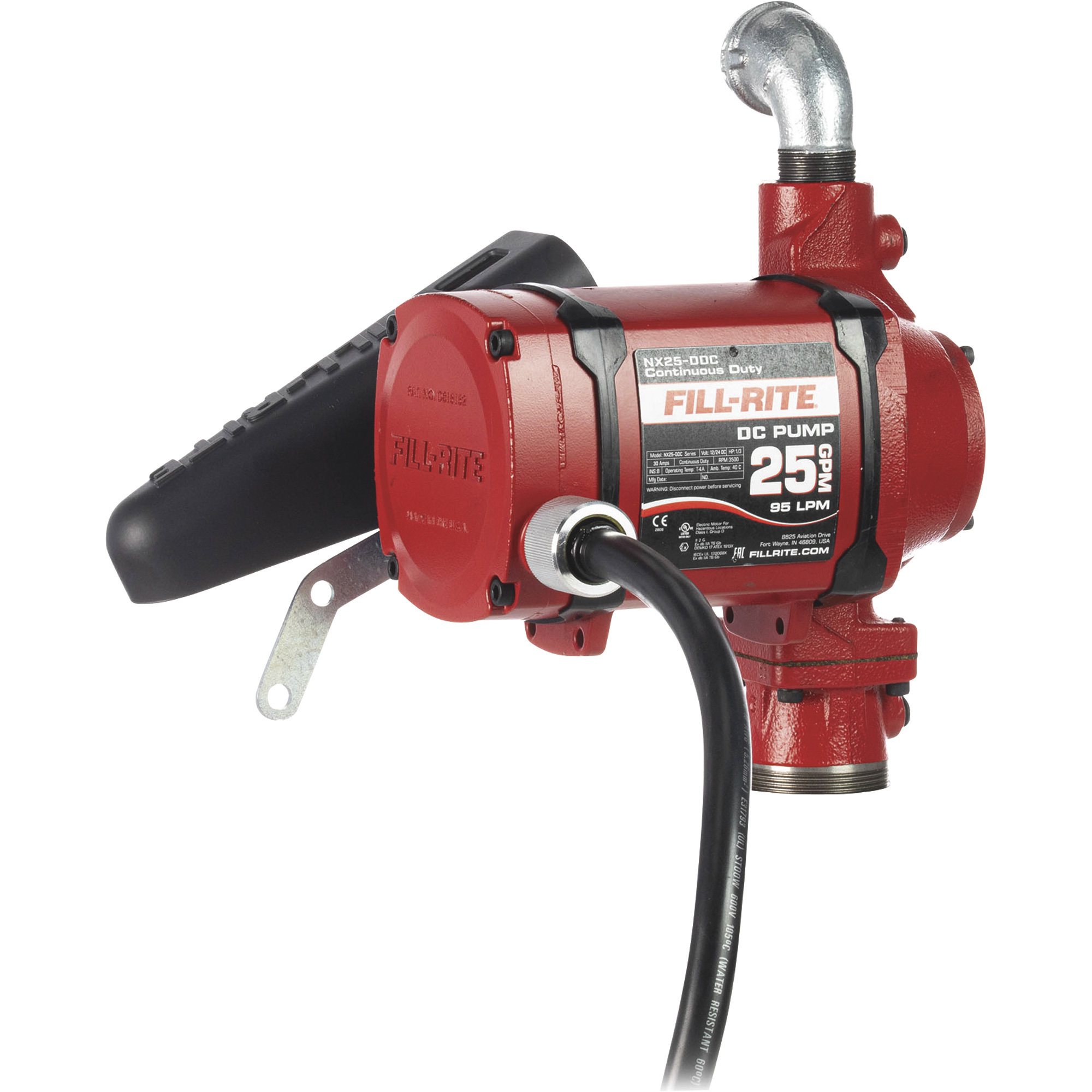 Fill-Rite 12/24V DC Ultra-High-Flow Fuel Transfer Pump, 25 GPM, Model# NX25-DDCNB-PX
